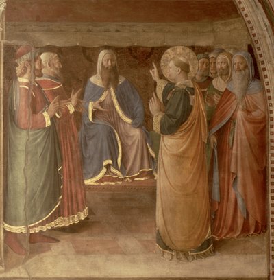 St. Stephen Preaching and St. Stephen Addressing the Council (detail) by Fra Angelico